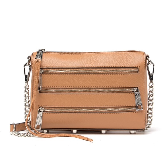 Rebecca Minkoff Mini 5 ZIP Leather Crossbody - Picture 1 of 5